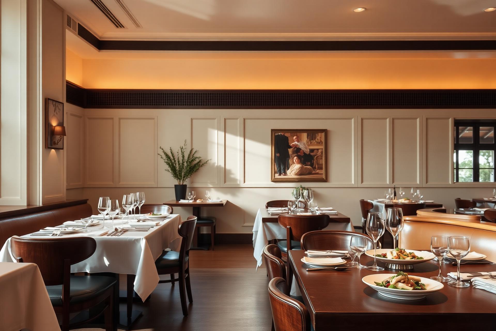 Elegant dining room at The Garden Table
